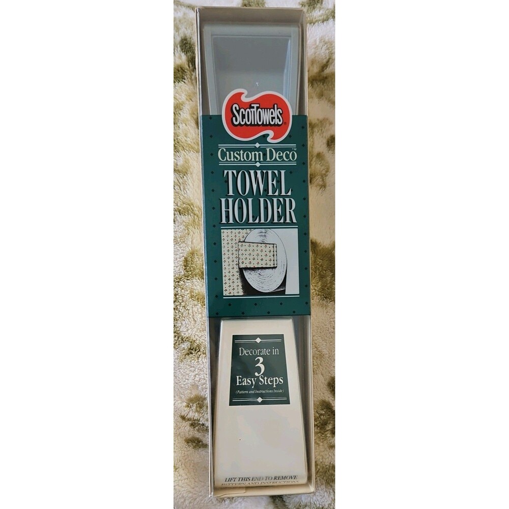VTG ScotTowels Custom Deco Blue Dispenser 1980's Chic New In Box
